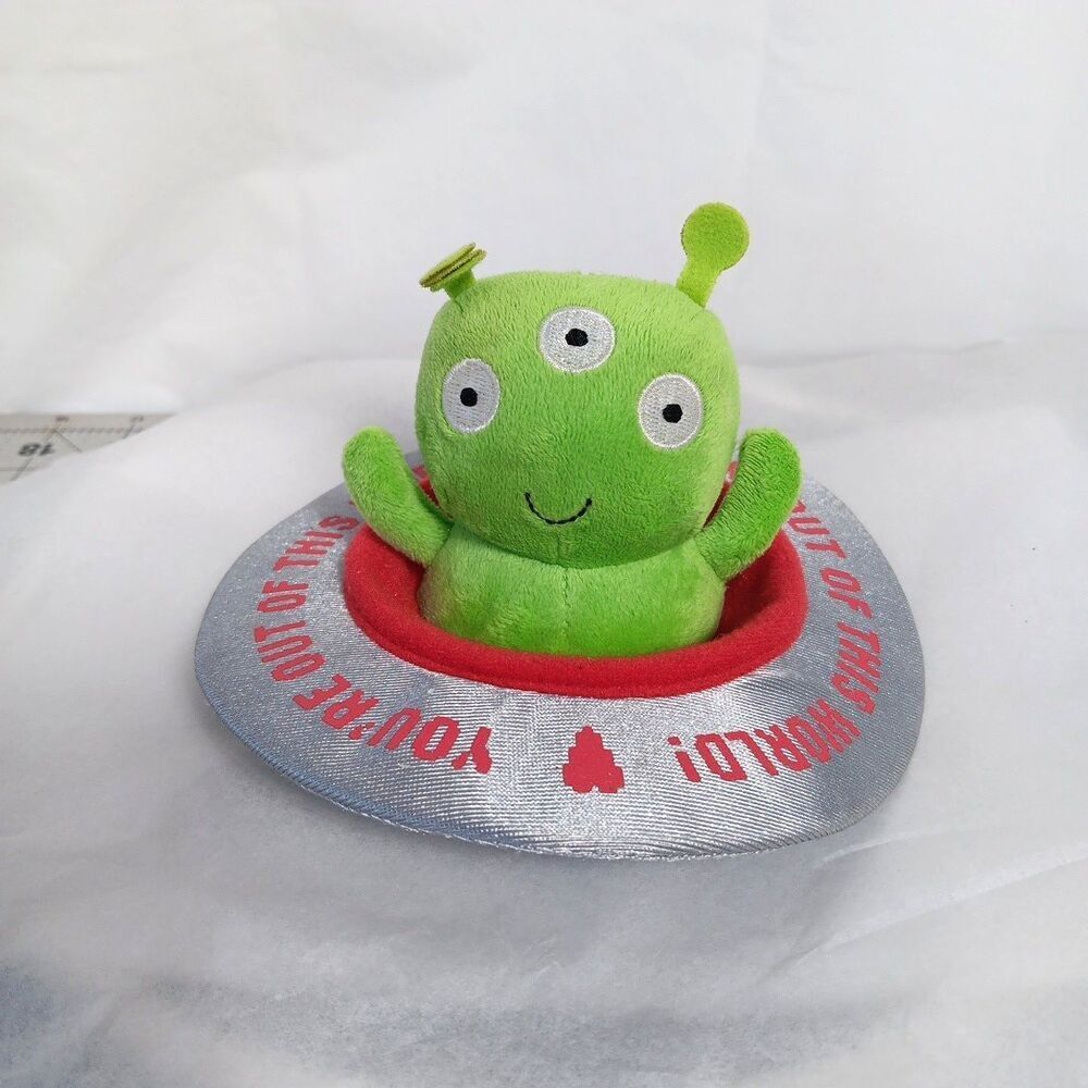 Hallmark Plush Alien Spaceship Spinning Pull String Youre Out of This World Gift